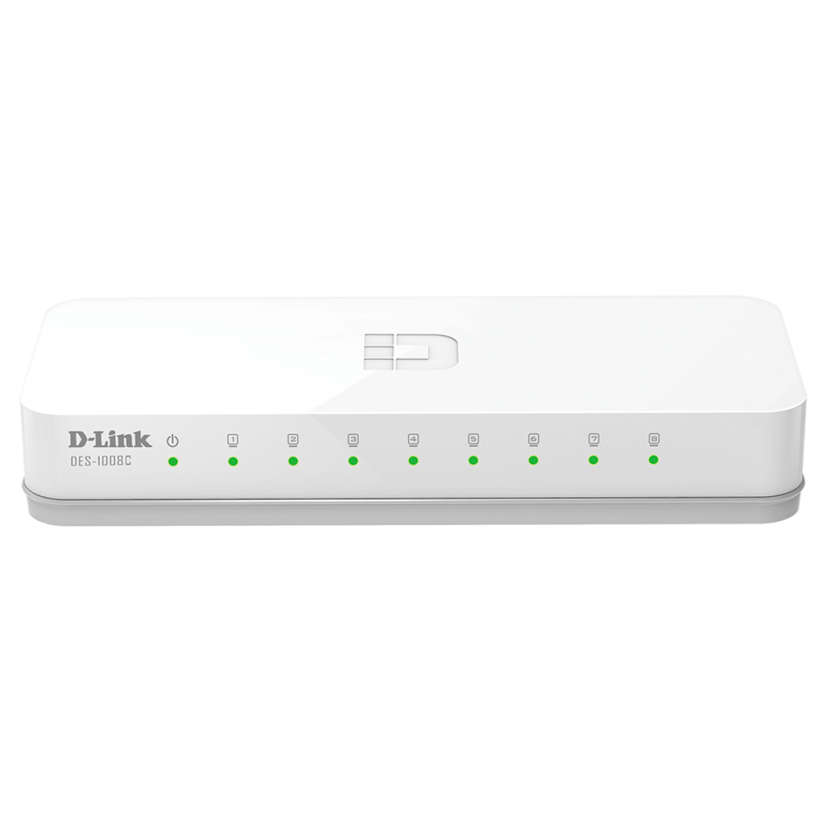 DES-1008C-1200x1200 D-Link DES-1008C/B 8-Port Fast Ethernet Unmanaged Switch EU Plug - Image 1