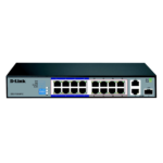 D-Link DES-F1016P-E 16-Port Fast Ethernet Surveillance PoE+ Switch