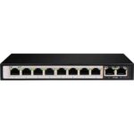 D-Link DGS-F1010P-E/B 10-Port Gigabit PoE+ Switch with Uplink Ports UK Plug