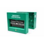Green Emergency Break Glass Door Release Box