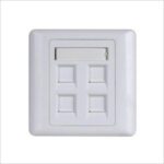 4-Port Cat5e RJ45 Faceplate Wall Socket