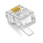 RJ11 6P4C Modular Plugs 100-Pack